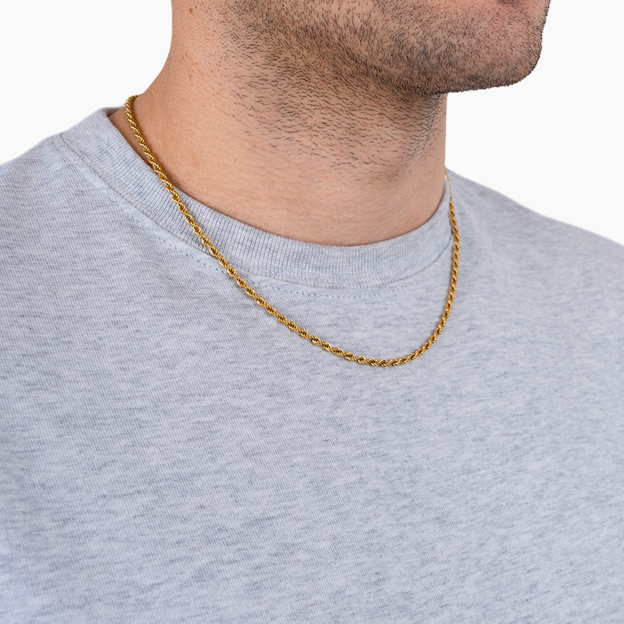 3mm Twisted Rope Chain - Gold