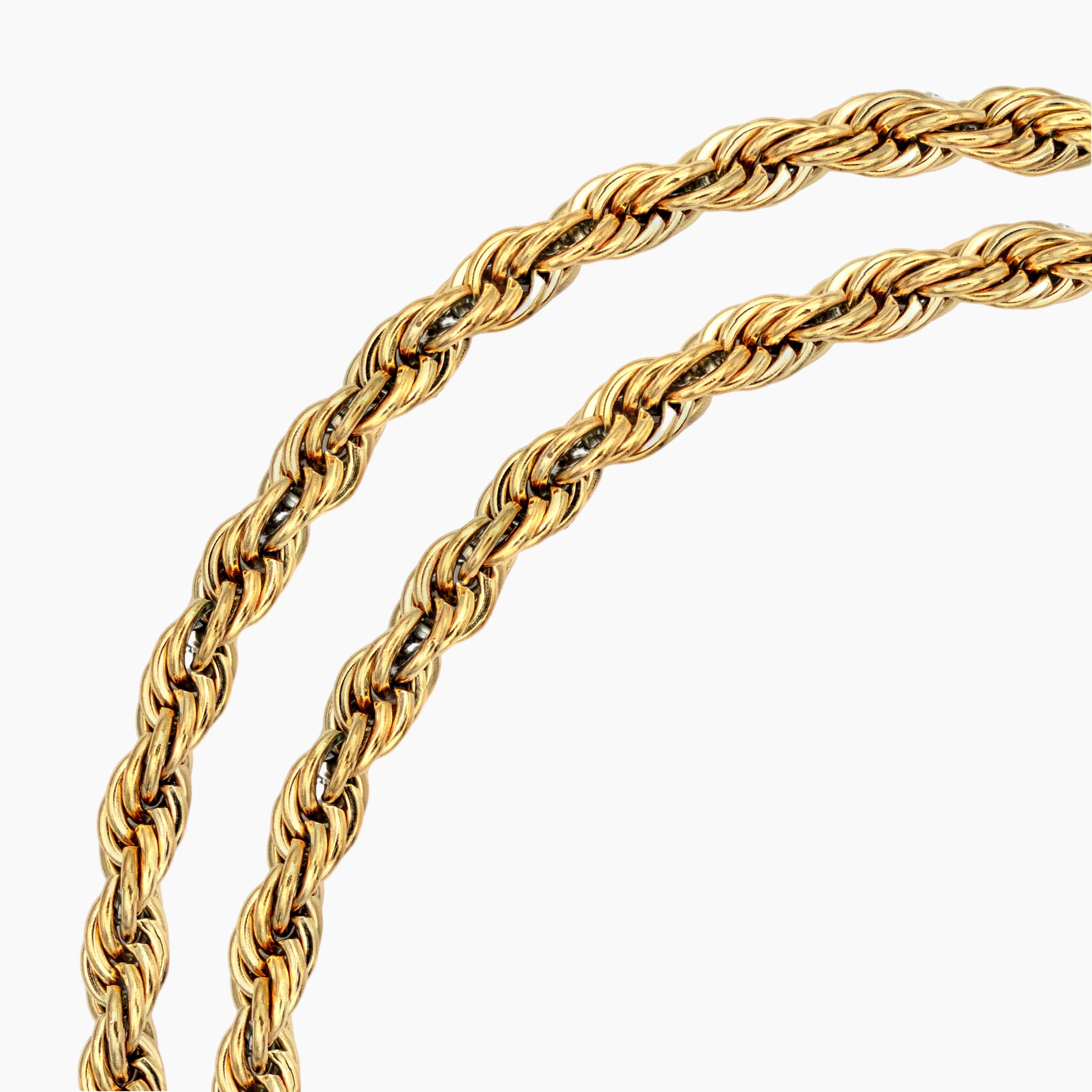 5mm Twisted Rope Chain Set - Gold