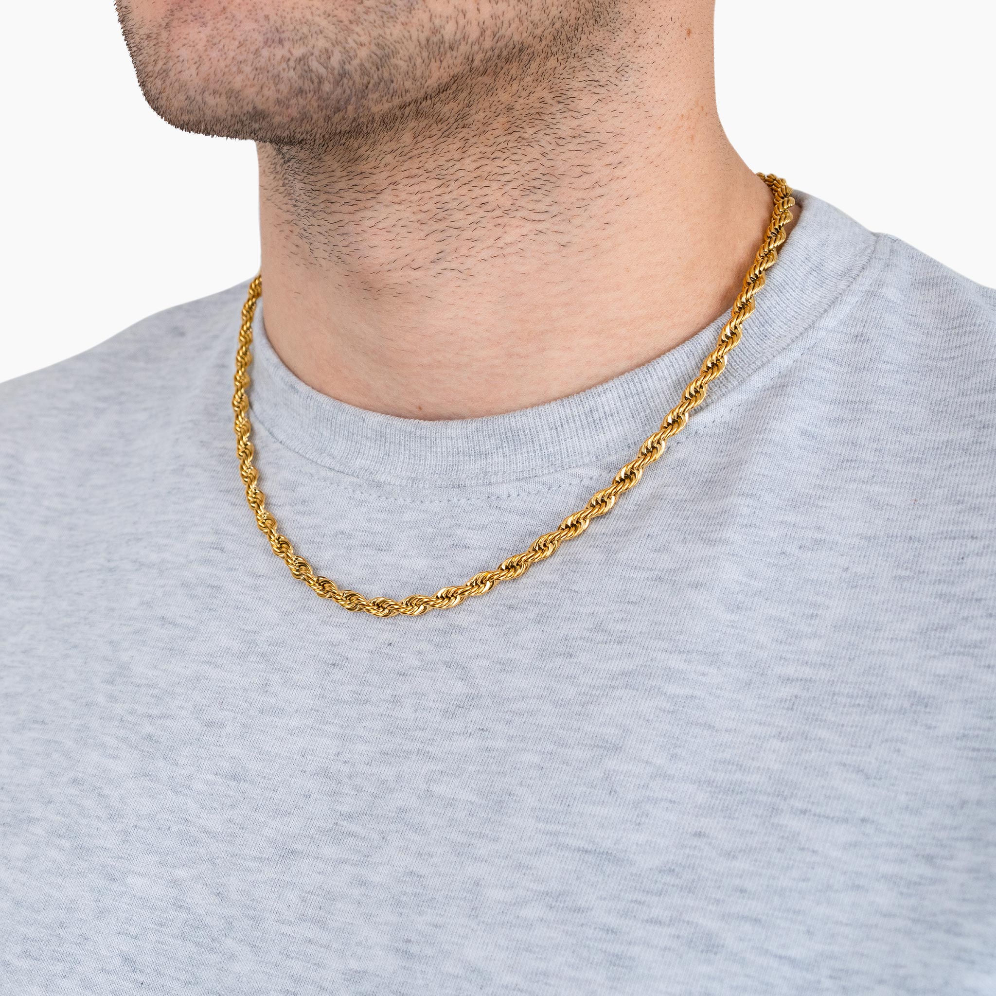 5mm Twisted Rope Chain - Gold