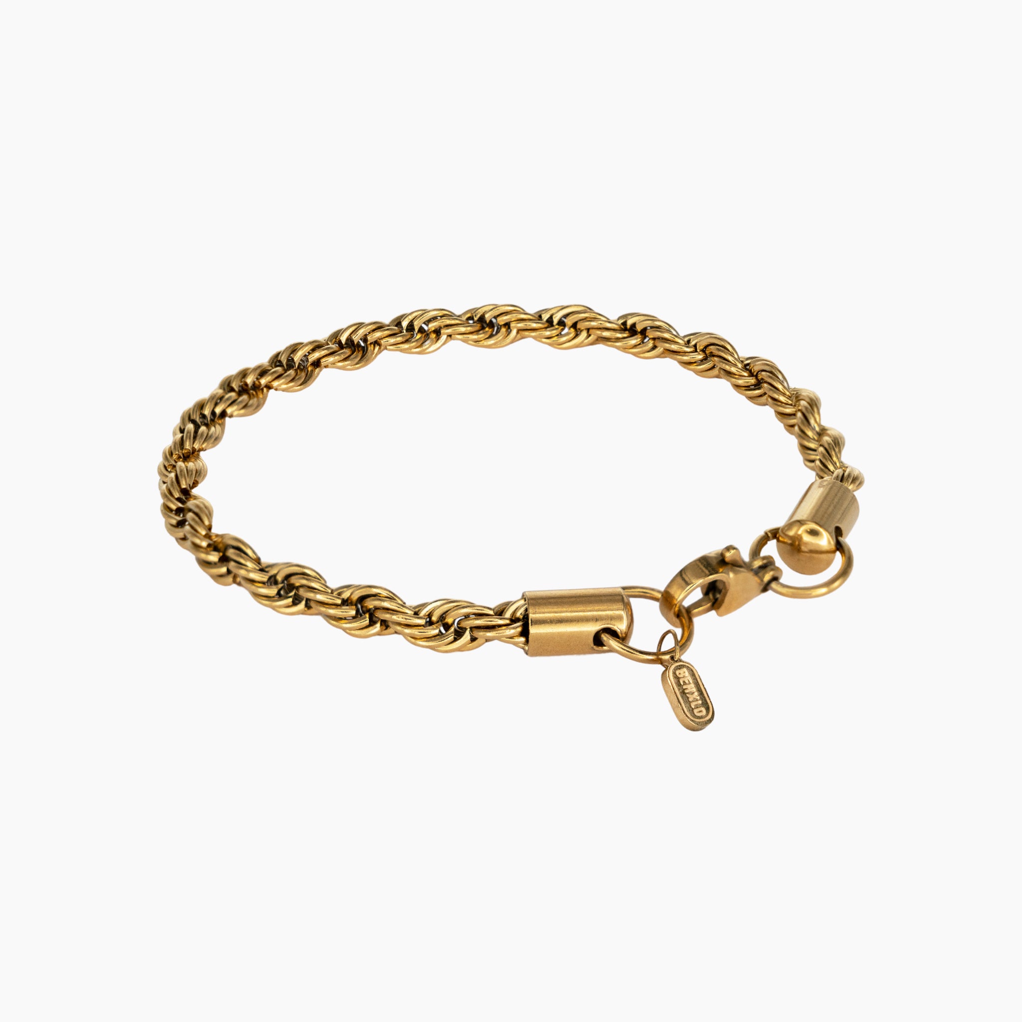 5mm Twisted Rope Bracelet - Gold
