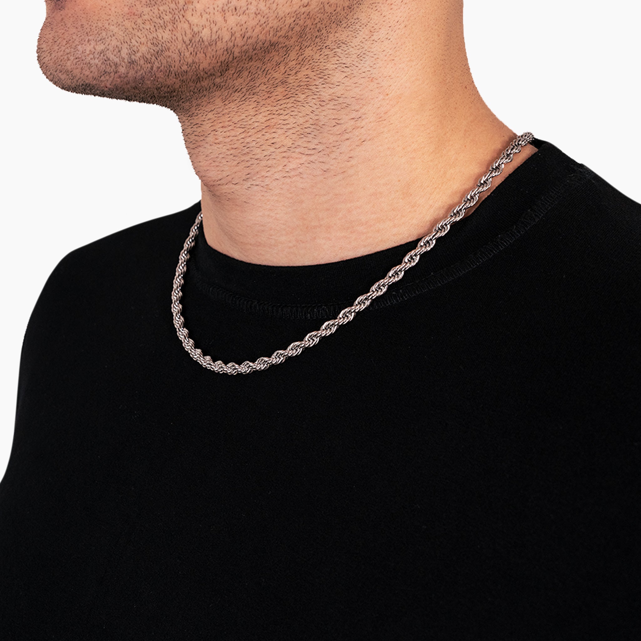 5mm Twisted Rope Chain - Silver– BEHXLD