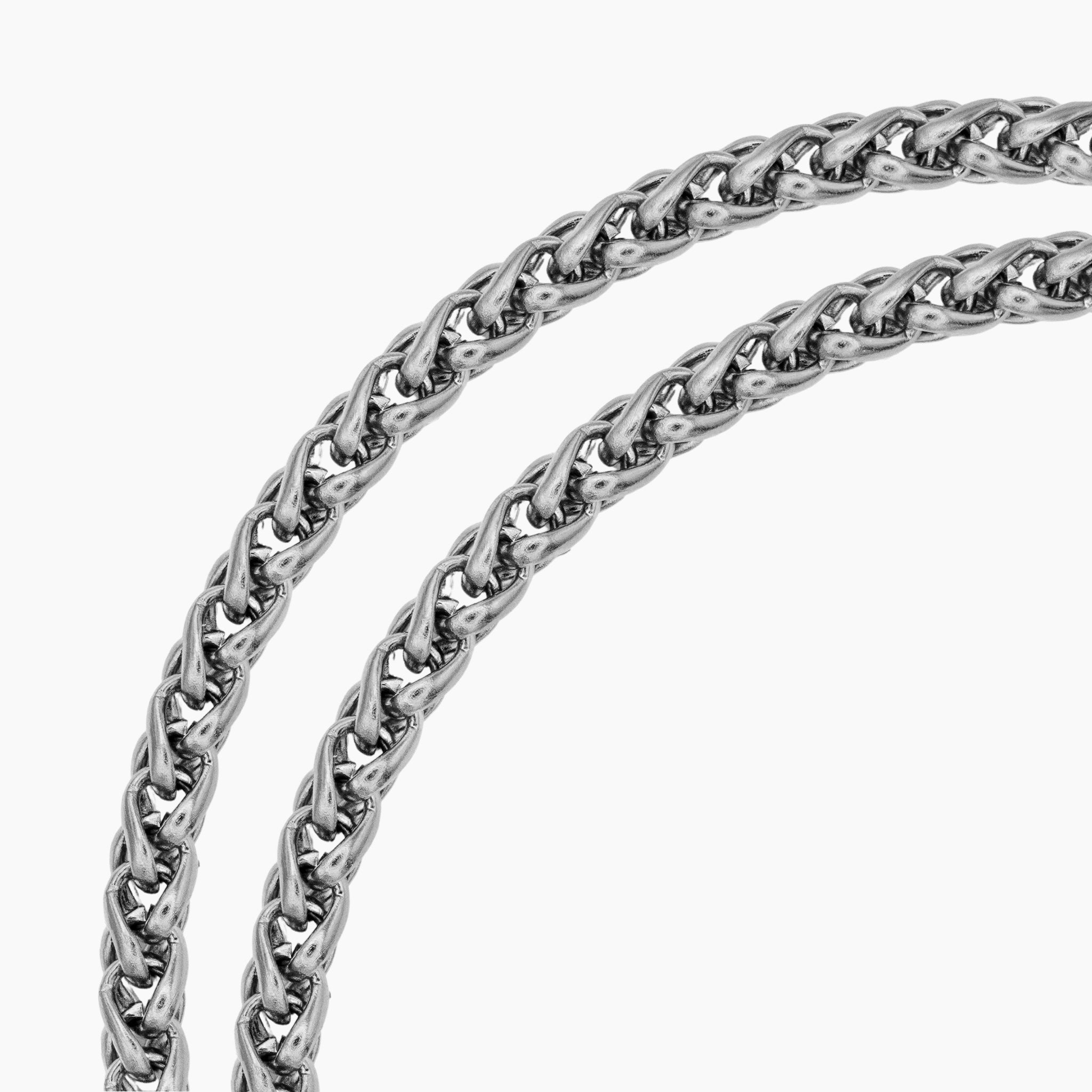 5mm Spiga Wheat Bracelet - Silver