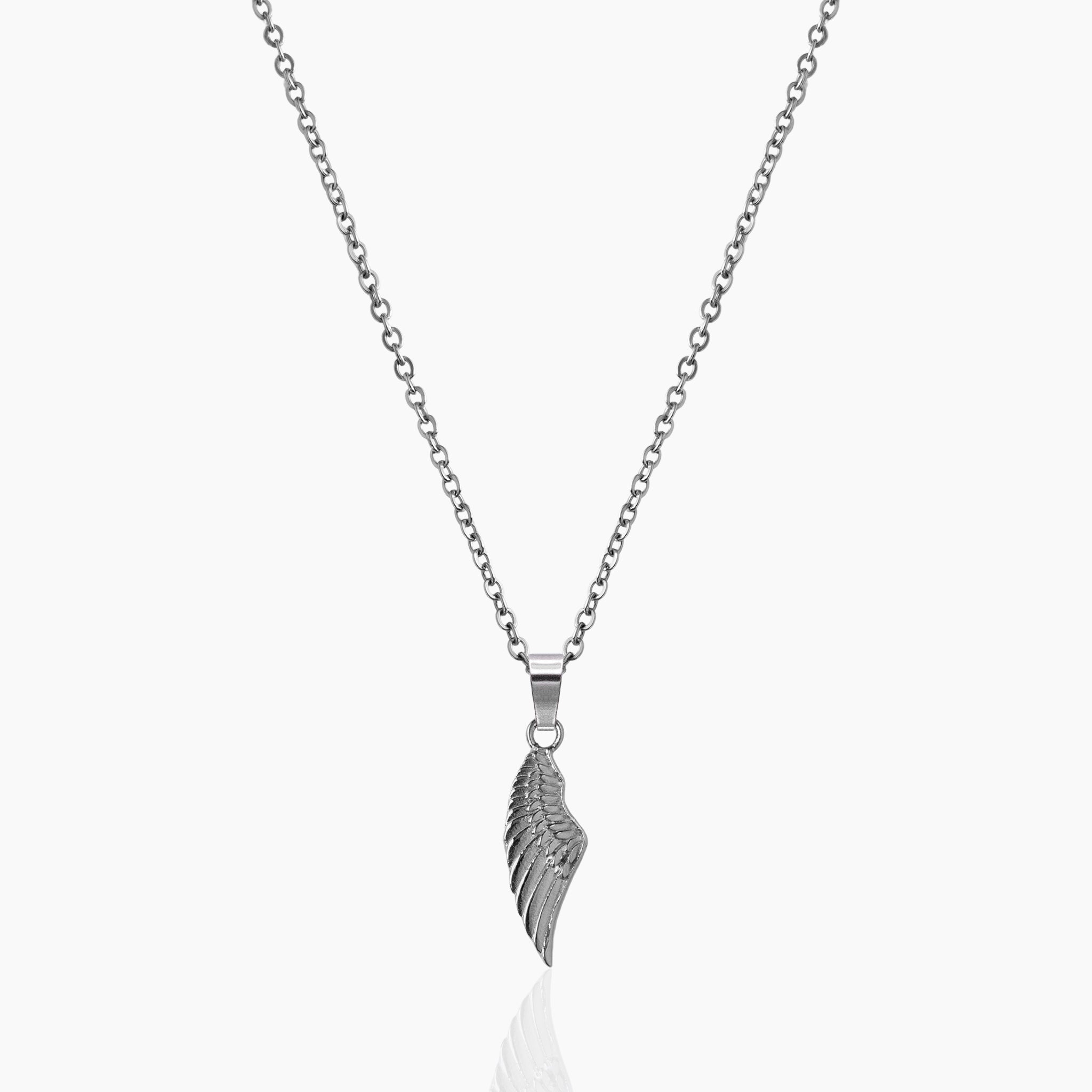 Angel Wing Pendant - Silver